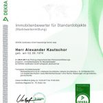 Alexander Kautschor ist DEKRA-zertifizierter Immobilienbewerter für Standardobjekte (Marktwertermittlung)
